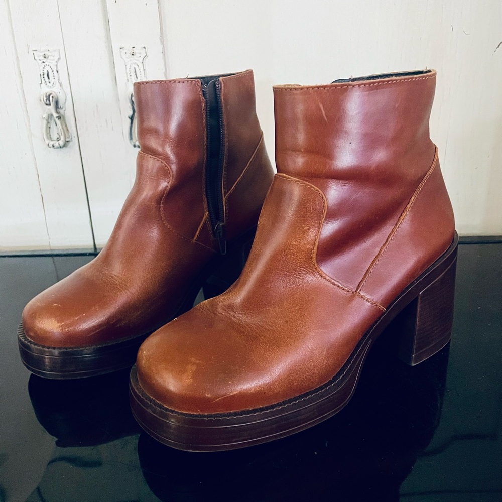Platform Chunky Heel Boots